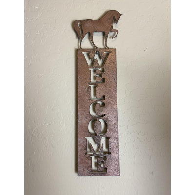 Plaque de bienvenue à cheval