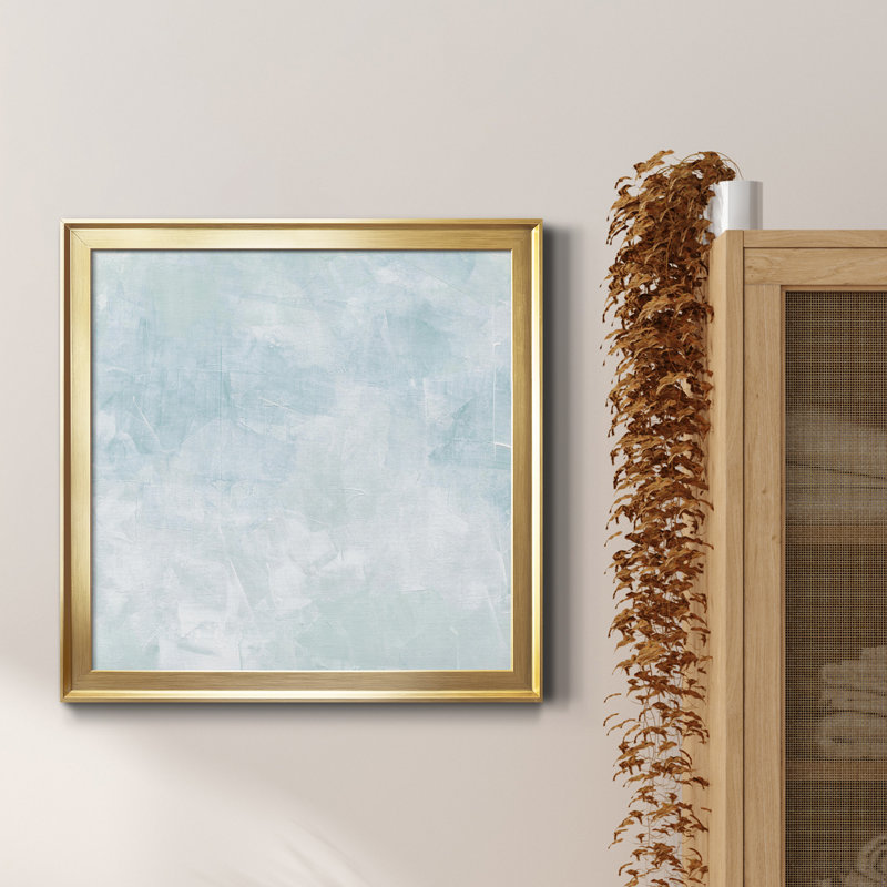 «Drifting Blue II», reproduction encadrée de qualité supérieure - prête à être accrochée, H 26,5 po x l 26,5 po x P 1,5 po