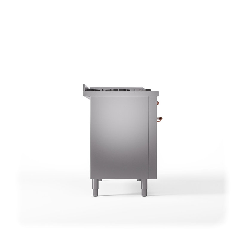 ILVE Nostalgie II, cuisinière à double combustible de 48 po, 5 brûleurs, plaque chauffante, surface de cuisson française
