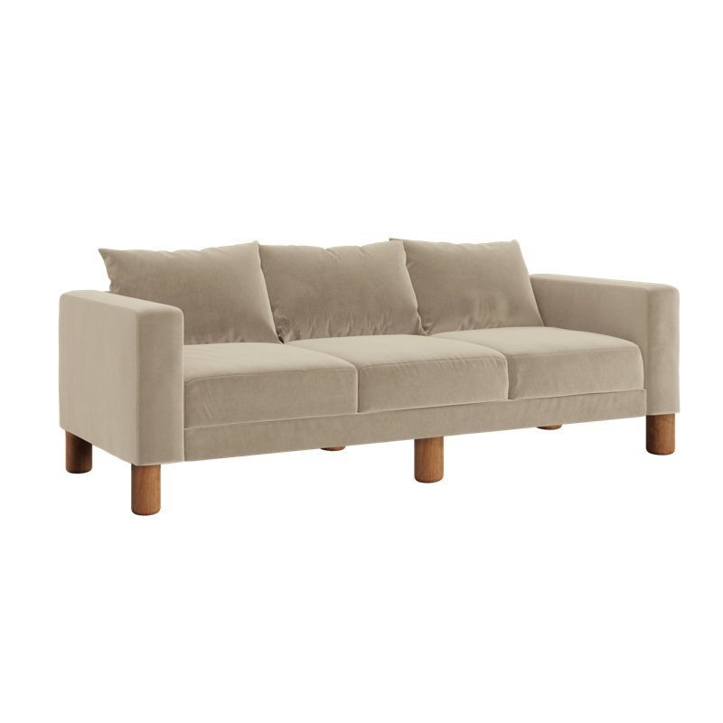 Essential Sofa, Cylinder, Cashew Recycled Velvet