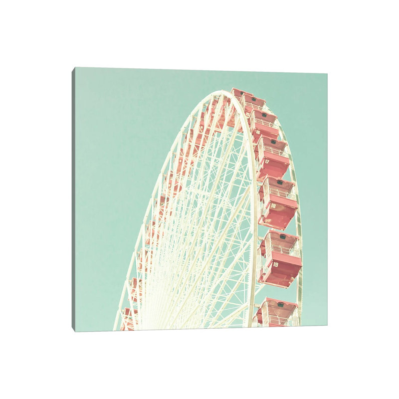 Blush Pink Ferris by Caroline Mint - Wrapped Canvas Print, 30.48 cm H x 30.48 cm W