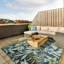 Tapis d'extérieur Floral Design Performance bleu / vert-87937457