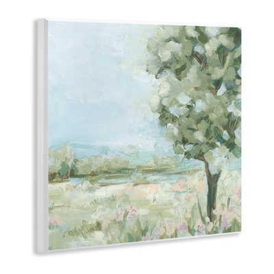 Lone Tree by Field Wall Plaque Art by June Erica Vess
