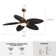 52" Palm Valley Tropical 5 Blade Dimmable Ceiling Fan With LED Lights and Remote Control