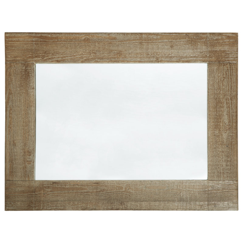 Kaldi Solid Wood Rectangle Wall Mirror, 52" x 40"