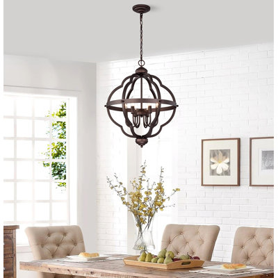 Lustre géométrique de style lanterne à 6 lumières Tiverton