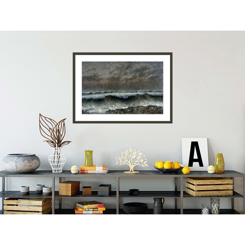 The WaveGustave Courbet, impression giclée encadrée, H 29,46 po x l 41,5 po