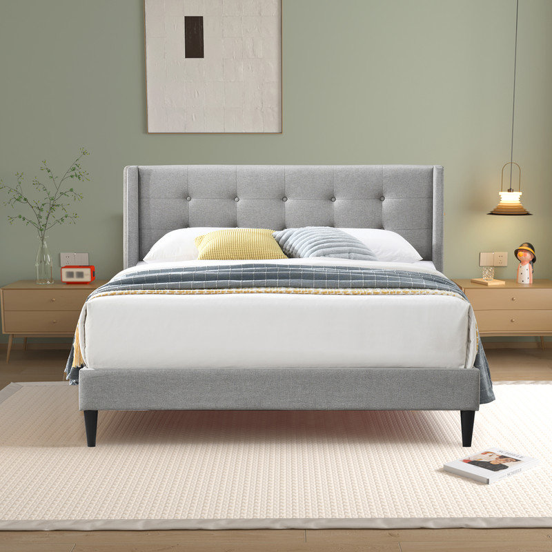Lit plateforme tapissier Ramzy, Grand lit