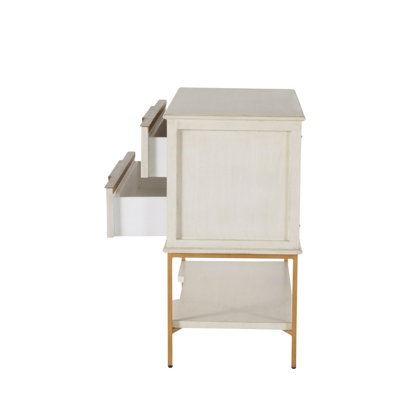 Riggs 2 - Drawer Iron Nightstand
