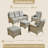 5 - Piece Wicker Outdoor Patio Furniture Set with Cushions and Ottomans-180226578