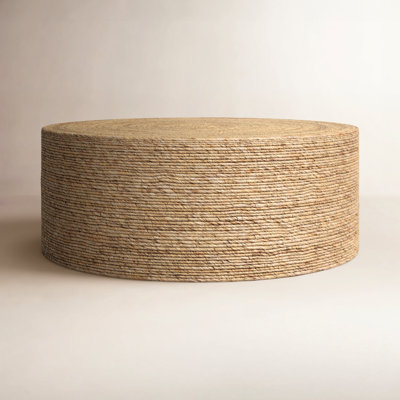 Evana 42" Woven Drum Coffee Table