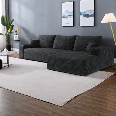 Canapé modulaire en velours côtelé 107 pouces Compression Cloud