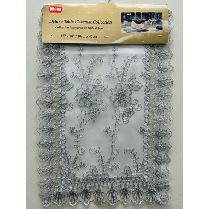 Napperon Emb 12 ", Blanc