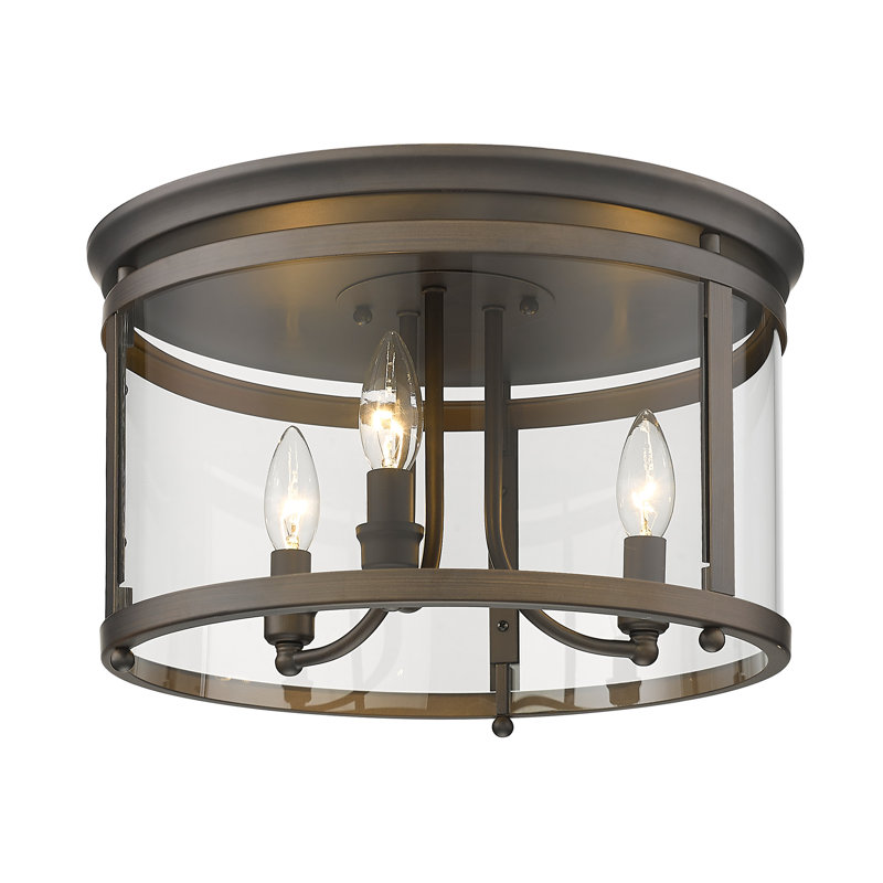 Plafonnier encastré 3 lumières Aarav, Bronze huilé