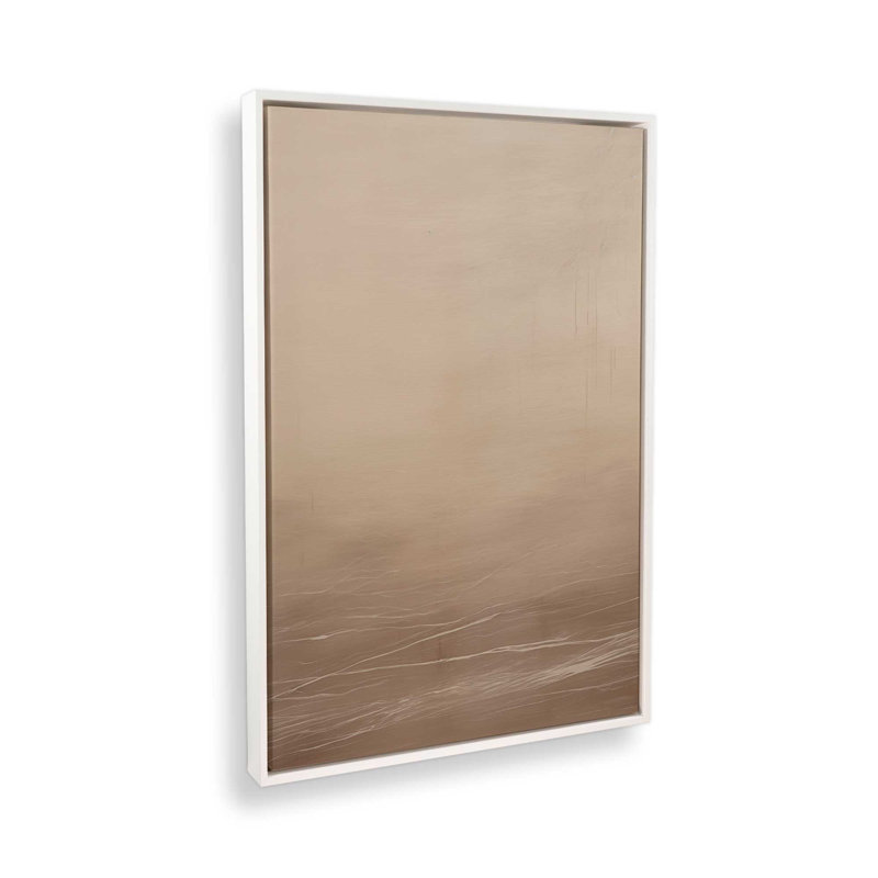 «Silken Sandrifts», reproduction sur toile, Cadre flottant blanc opaque, H 36,75 po x l 24,75 po x P 1,75 po