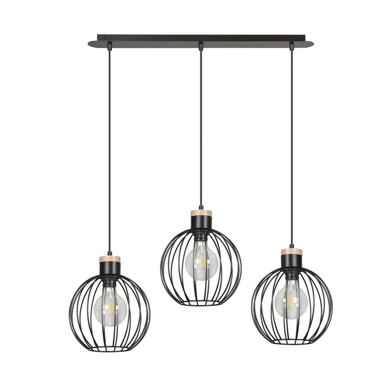 Perrytown 3 - Light Kitchen Island Pendant, Black