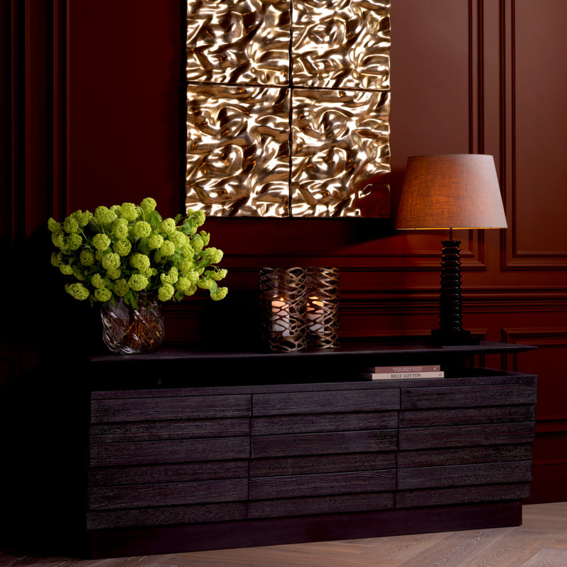 Drawer Dresser Quintino Charcoal Gray Oak Veneer