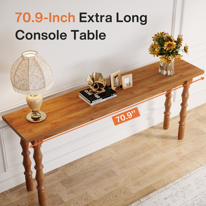 Console en bois massif 70,9 po Donney