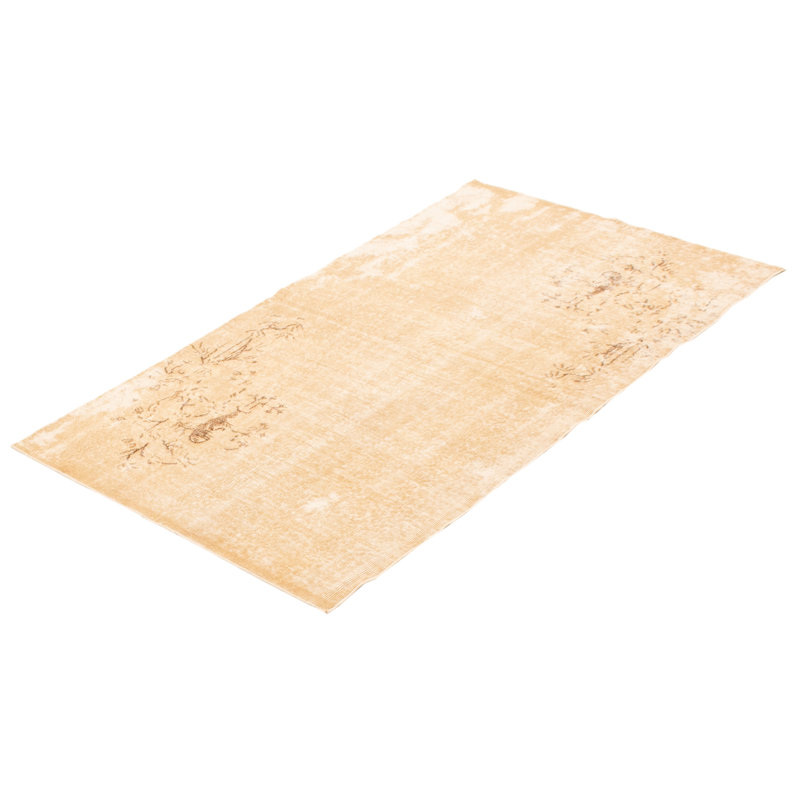 Tapis kaki clair rétro Danuel 3 pi 8 po x 6 pi 6 po