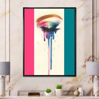 «Stop to Cry Eyes With Vivid Make Up», art mural sur toile Glam