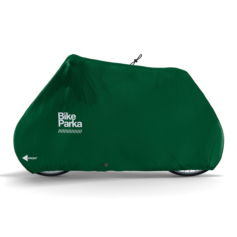 Forest Green Waterproof Polyester Bicycle Cover with Adjustable Strap