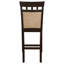 Tabourets à hauteur de comptoir beige et cappuccino (ensemble de 2)