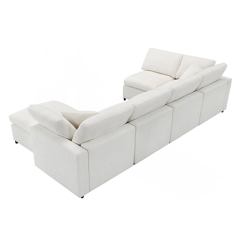 Canapé modulaire composable Kierran, Chenille beige