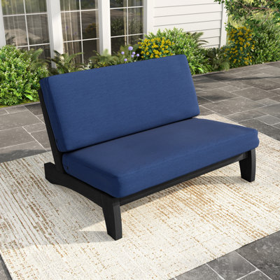 Polett Teak Wood Patio Outdoor Armless Lounge Chair