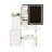 Vanity Desk Set with Sliding Lighted Mirror, Makeup Dressing Table with 4 Drawers & 9 Storage Spaces, Hidden Compartments and Cushioned Stool, White Beauty Furniture for Bedroom