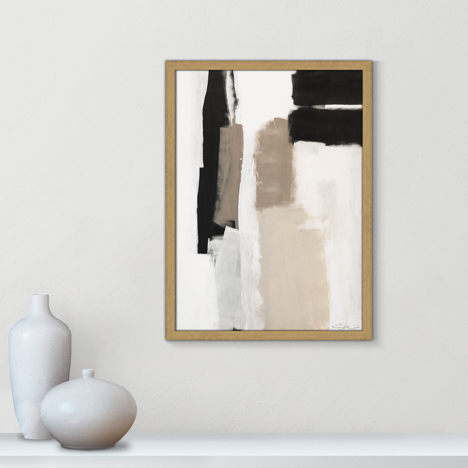 Earth Scapes II by Casa Fine Arts, 23" H x 17" W x 1.25" D, Natural Slim Unmatted Picture Framed