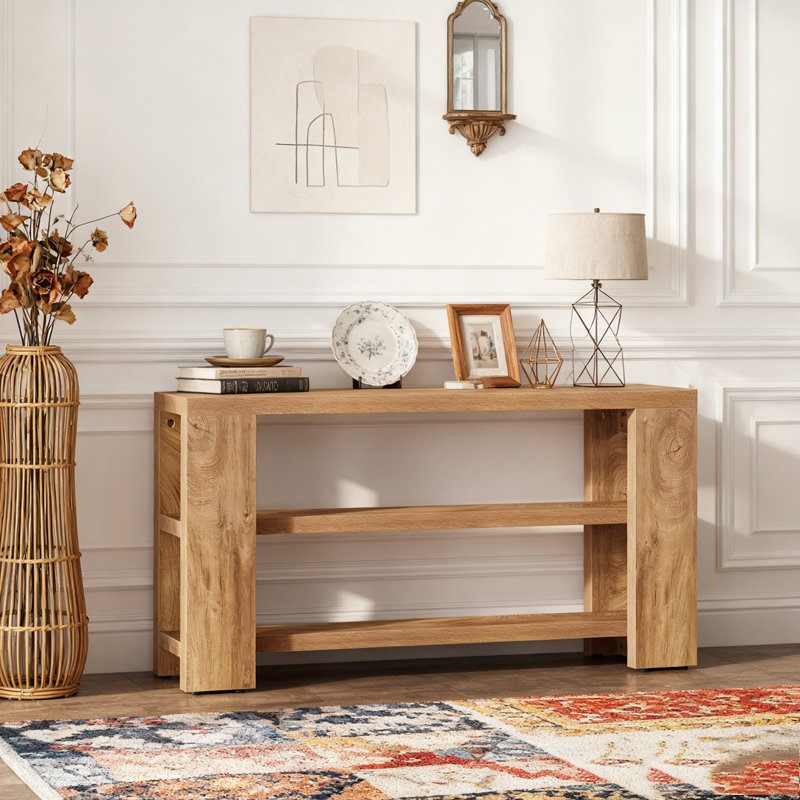 Table console en bois à 3 niveaux