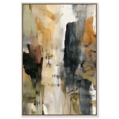 Art mural abstrait sur toile minéral veine I par Art Remedy, cadre argenté, 10 x 15