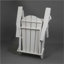 Chaise Adirondack pliante en PEHD avec porte-gobelet double - Chaise Adirondack en composite avec texture bois-780130037