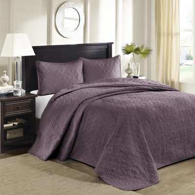 Reversible Purple Quilt Full/queen - Pre-washed Cotton Filling For A Cozy Night Magnificent Quilting Bedding Luxury Peaceful Bedroom Feel Fascinating Tranquillity