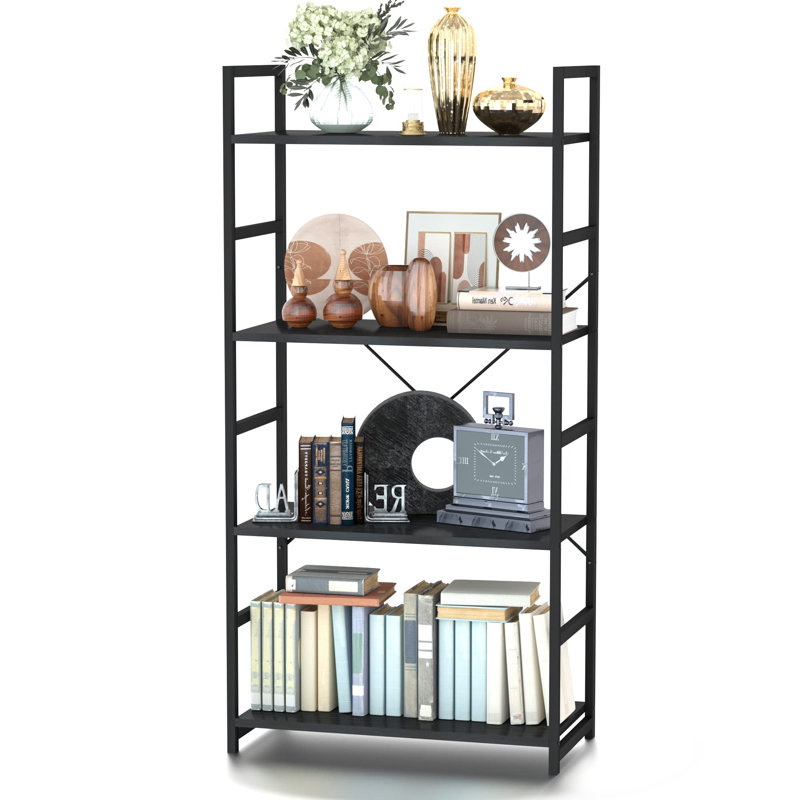 4 Tier Bookshelf, a Storage Marvel for Bedroom, Living Room, and Home Office