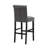 Full Back Bar Height Button Tufting Fabric Upholstered Bar Stools-642844954