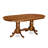 5 Piece Dining Set Includes an Oval Dining Room Table with Butterfly Leaf and 4 Linen Fabric Kitchen Chairs, Saddle Brown-49667863-132801486