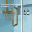 Ensemble de quincaillerie de porte de douche sans cadre: charnières, poignées pour verre de 5/16 po à 3/8 po-102557199