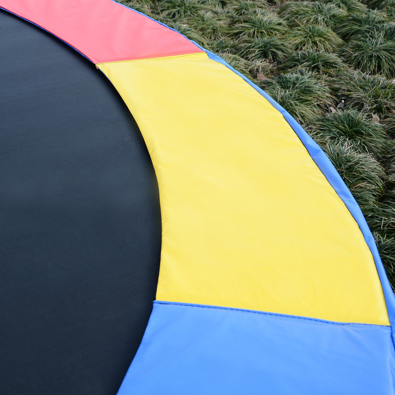 Coussin de cadre pour trampoline, Rouge / bleu / jaune, H 0,5 po x l 168 po x P 168 po