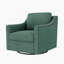 Fauteuil pivotant en lin et coton