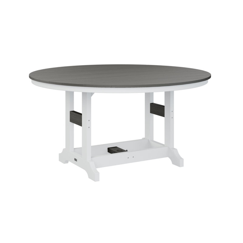Table de salle à manger Chesterville, Gris côtier, H 38,87 po x l 60 po x P 60 po