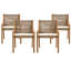 Ensemble repas d'extérieur - table Hermosa en bois d'acacia de qualité supérieure et chaises en osier