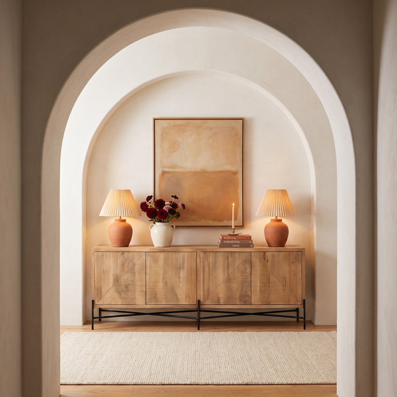 Manila 78" Wide Mango Wood Sideboard
