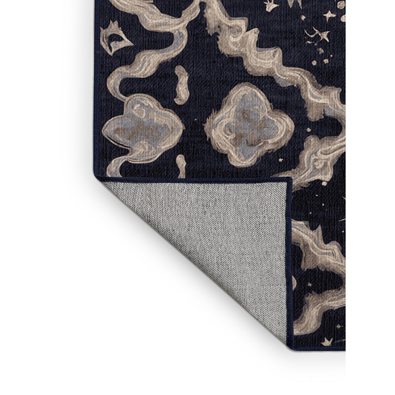 Tapis mauve lavable à la machine, Carré 6 pi