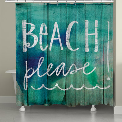 Rideau de douche simple beach veuillez