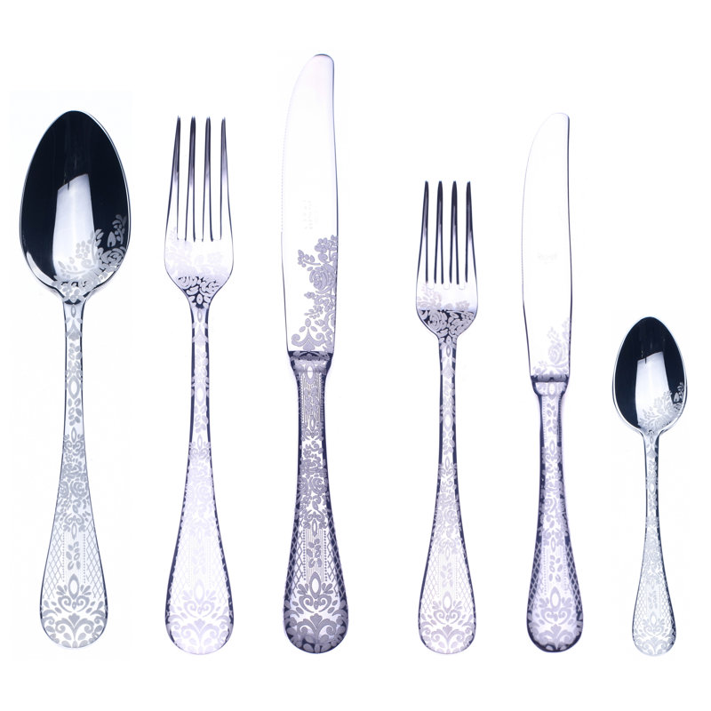 Ensemble de couverts Casablanca - 36 pièces - Acier inoxydable, Argent argent