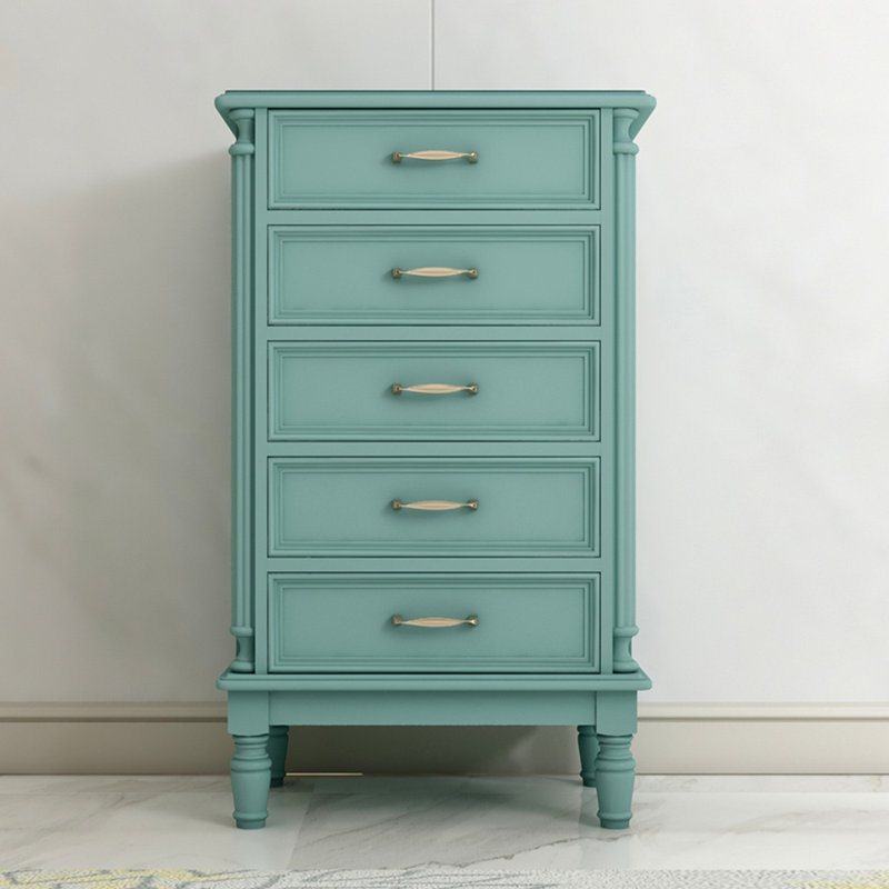 Armoire d'appoint en bois manufacturé bleu massif