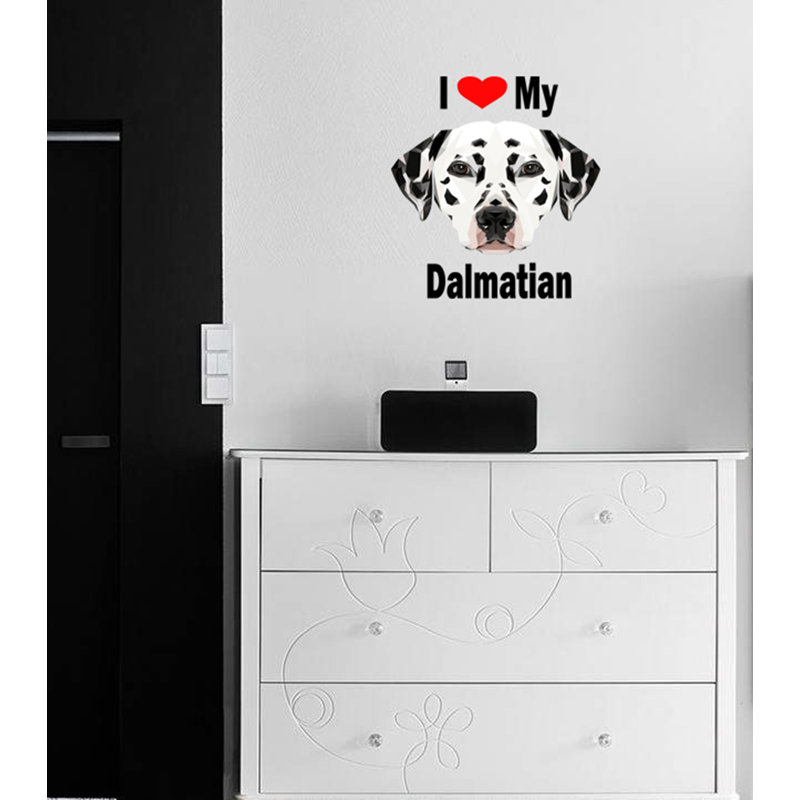 Adhésif décoratif chien Dalmatien, H 10 po x l 12 po