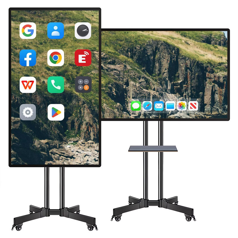 JYXCN Smart Board 49" 4K UHD, Interactive Touch Screen Whiteboard Calendar, Dual OS and Wireless Casting Interactive Whiteboard for Classroom, Office and Advertising(Include Wall Mount)