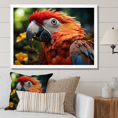 Vibrant Parrot Portrait III - Animals Canvas Art Print